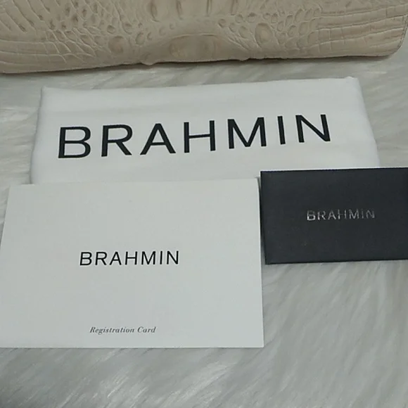 SOLD!! NWT Alice Sunglow Melbourne Genuine Leather Brahmin Bag W Dust Bag - Picture 5 of 16